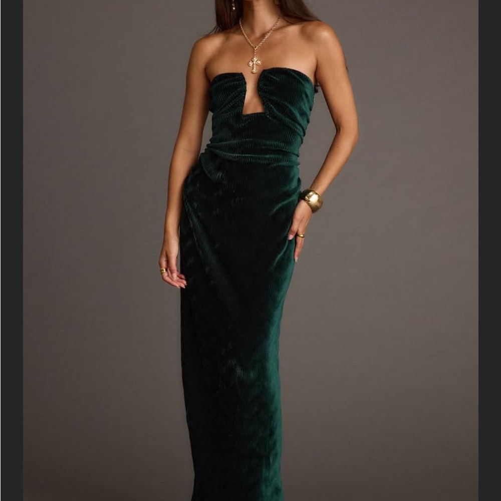 12th Tribe Emerald Strapless Dress